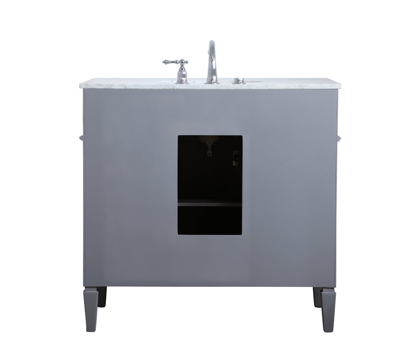 Elegant Lighting VF12536GR Single Bathroom Vanity, Grey