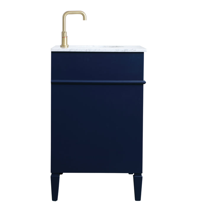 Elegant Lighting VF12536BL Single Bathroom Vanity, blue