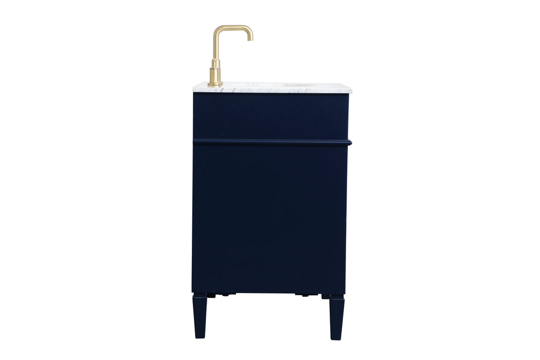 Elegant Lighting VF12532BL Single Bathroom Vanity, blue