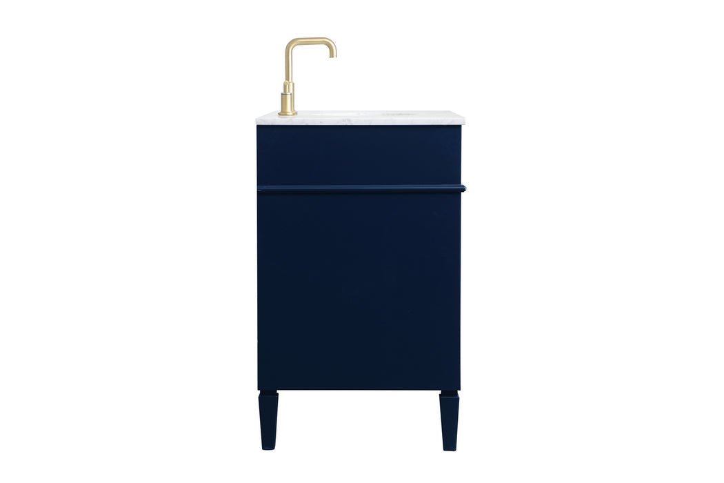 Elegant Lighting VF12540BL Single Bathroom Vanity, blue
