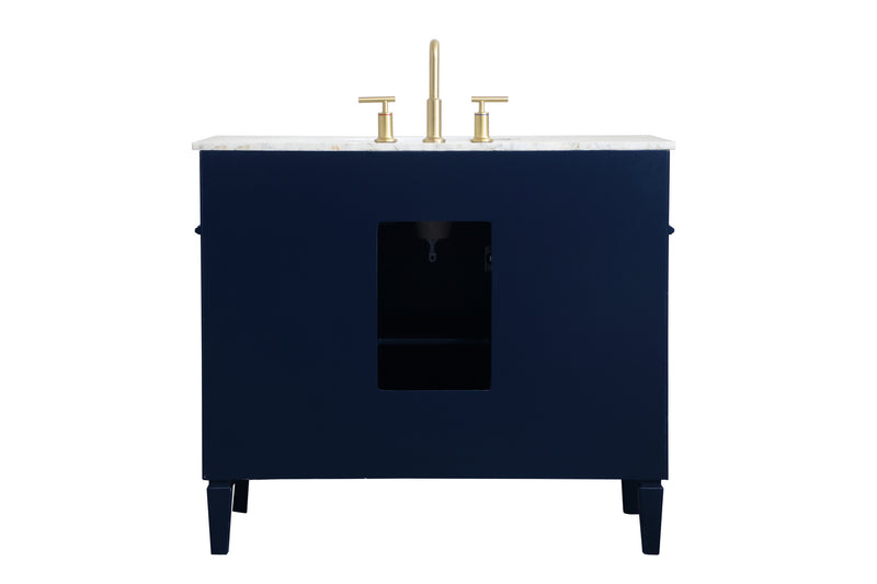 Elegant Lighting VF12540BL Single Bathroom Vanity, blue
