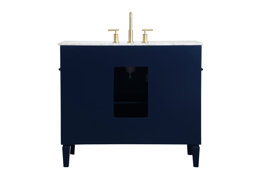 Elegant Lighting VF12540BL Single Bathroom Vanity, blue