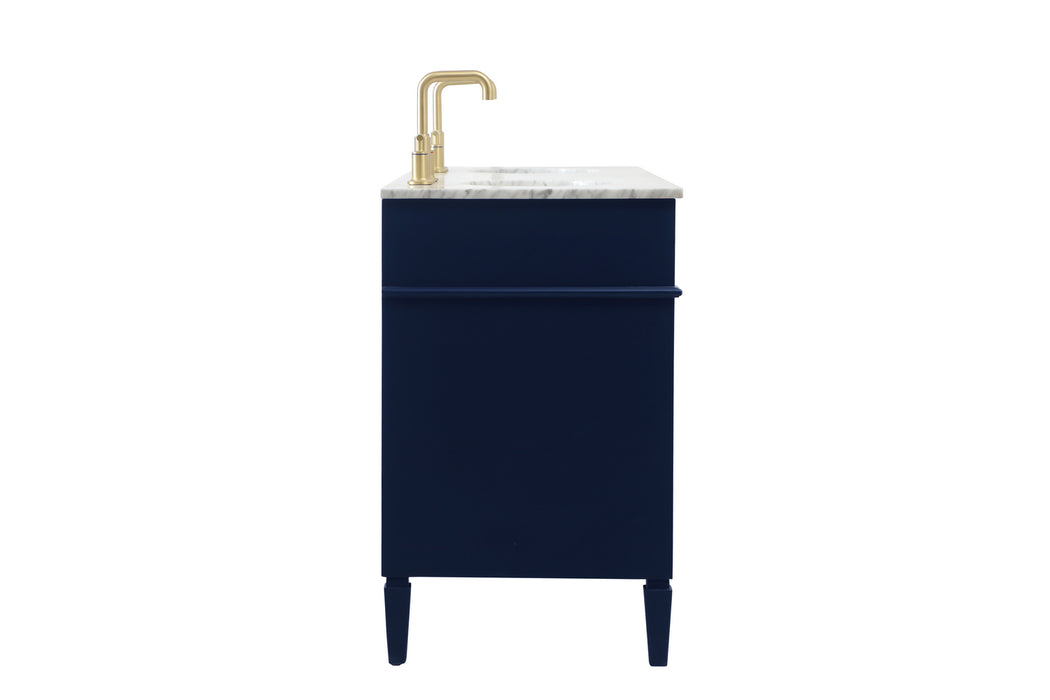 Elegant Lighting VF12560DBL Double Bathroom Vanity, blue