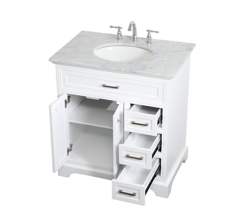 Elegant Lighting VF15032WH Single Bathroom Vanity, White