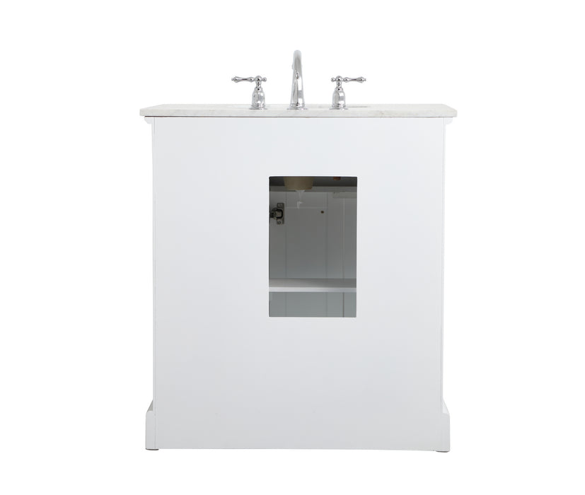 Elegant Lighting VF15032WH Single Bathroom Vanity, White