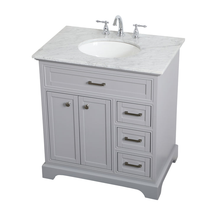 Elegant Lighting VF15032GR Single Bathroom Vanity, grey