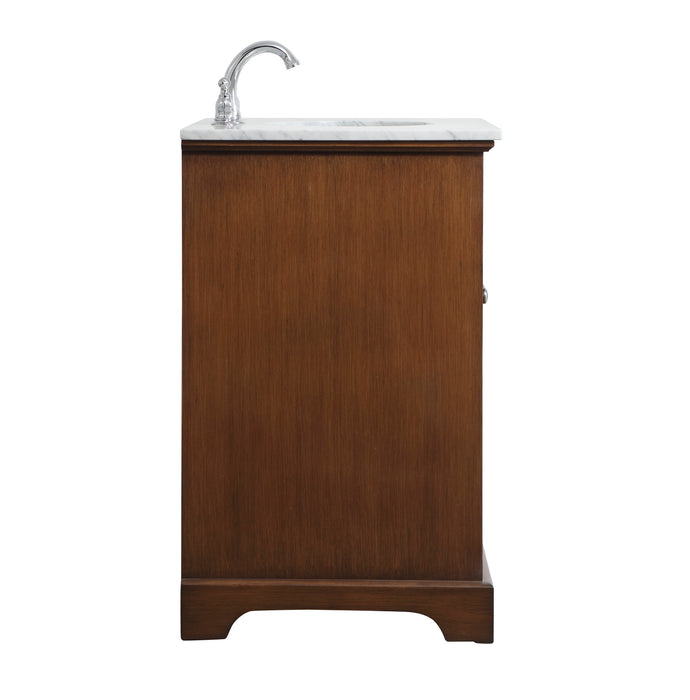 Elegant Lighting VF15032TK Single Bathroom Vanity, Teak