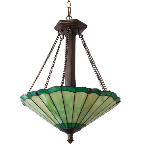Meyda Tiffany 77696 Three Light Pendant, Mahogany Bronze