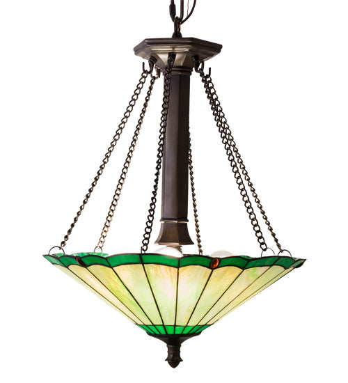 Meyda Tiffany 77696 Three Light Pendant, Mahogany Bronze