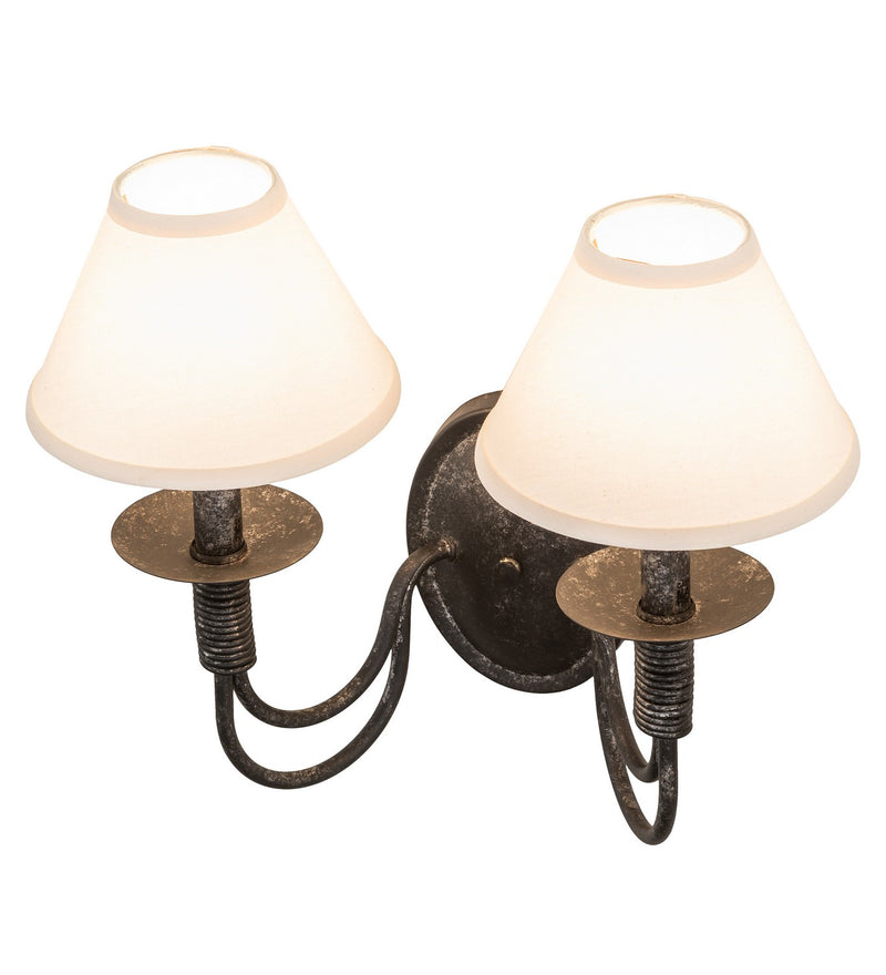 Meyda Tiffany 119083 Two Light Wall Sconce, Smoke
