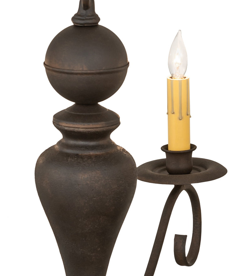 Meyda Tiffany 119639 Six Light Chandelier, Chestnut
