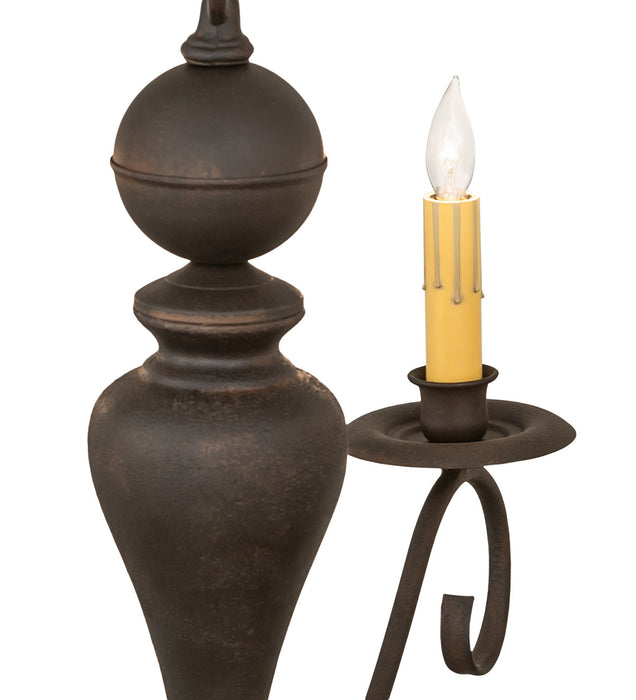 Meyda Tiffany 119639 Six Light Chandelier, Chestnut