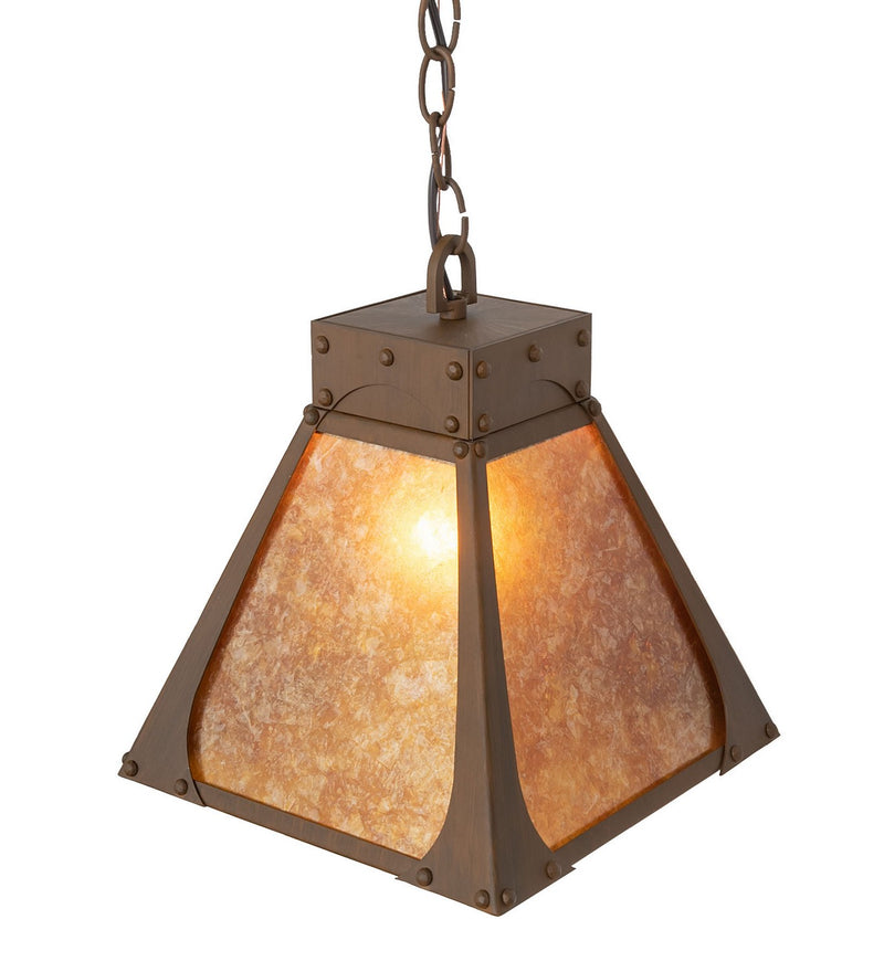 Meyda Tiffany 121961 One Light Pendant, Rustic Iron