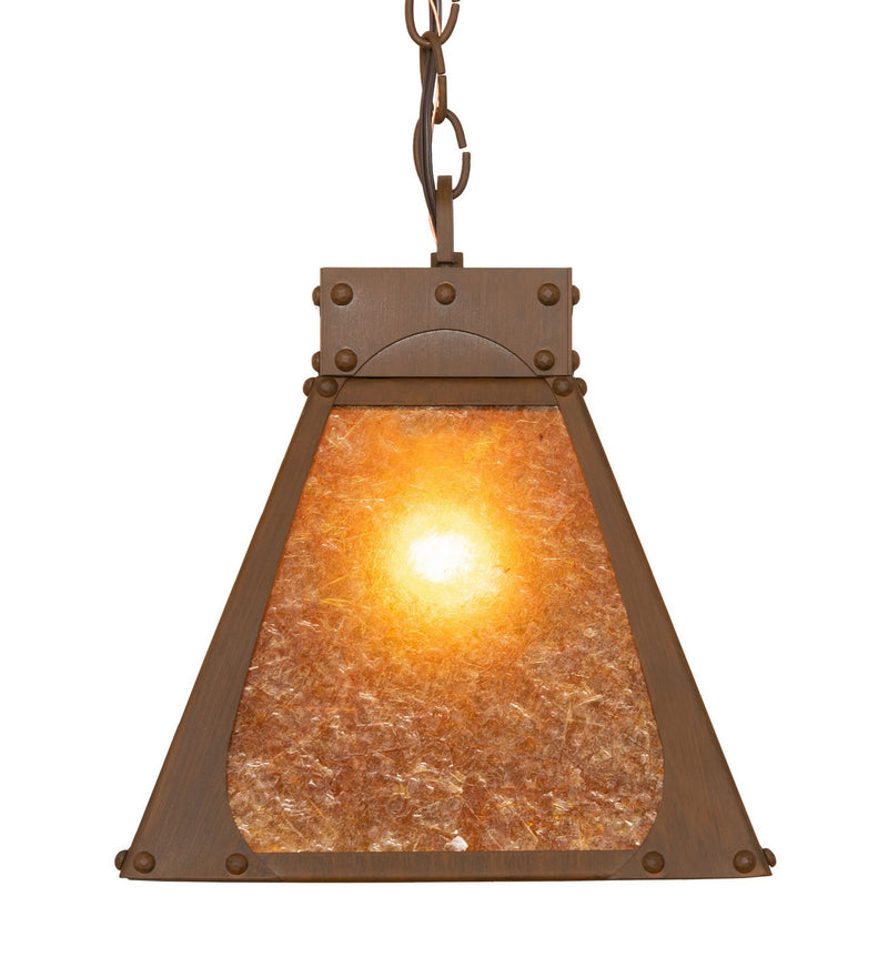 Meyda Tiffany 121961 One Light Pendant, Rustic Iron