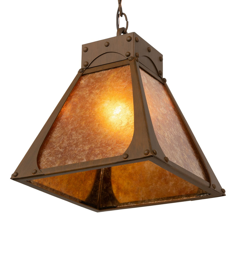 Meyda Tiffany 121961 One Light Pendant, Rustic Iron