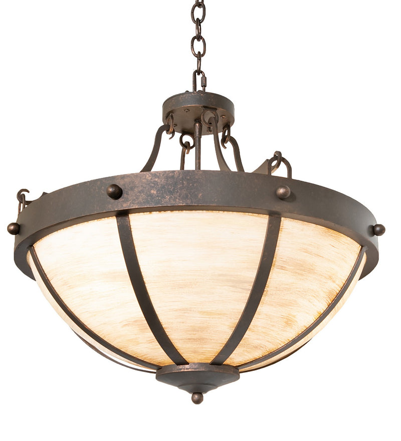 Meyda Tiffany 134208 Three Light Pendant, Gilded Tobacco