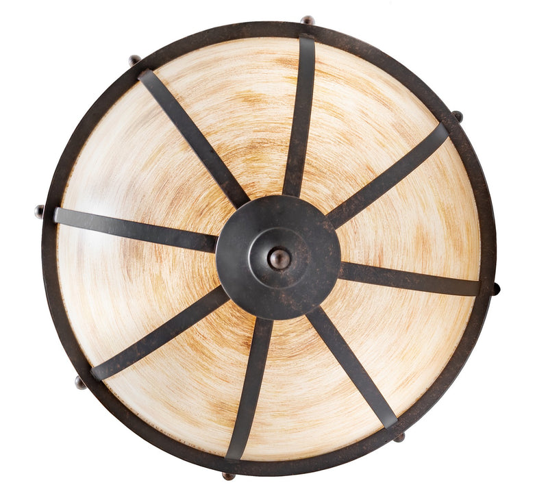 Meyda Tiffany 134208 Three Light Pendant, Gilded Tobacco