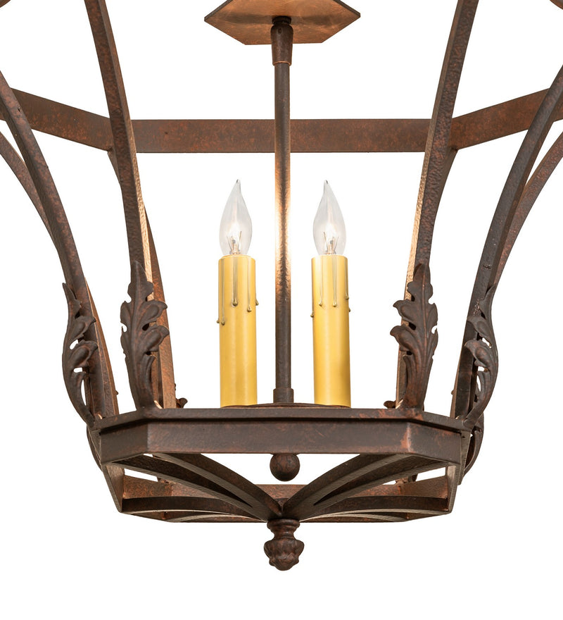 Meyda Tiffany 144726 Two Light Pendant, Rusty Nail