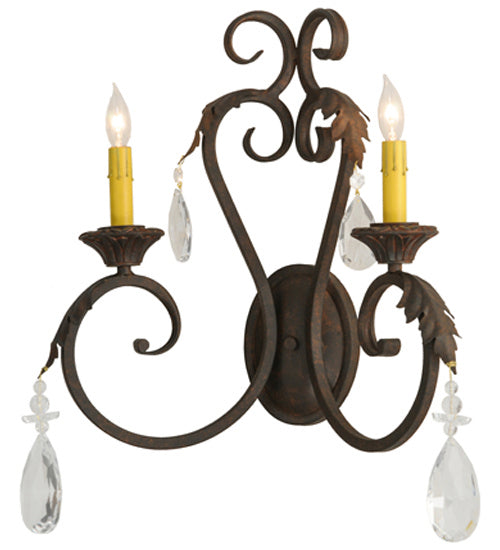 Meyda Tiffany 149381 Two Light Wall Sconce, Cajun Spice