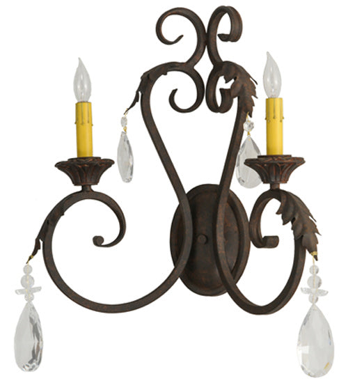 Meyda Tiffany 149381 Two Light Wall Sconce, Cajun Spice