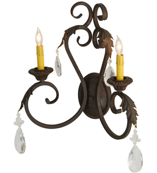 Meyda Tiffany 149381 Two Light Wall Sconce, Cajun Spice