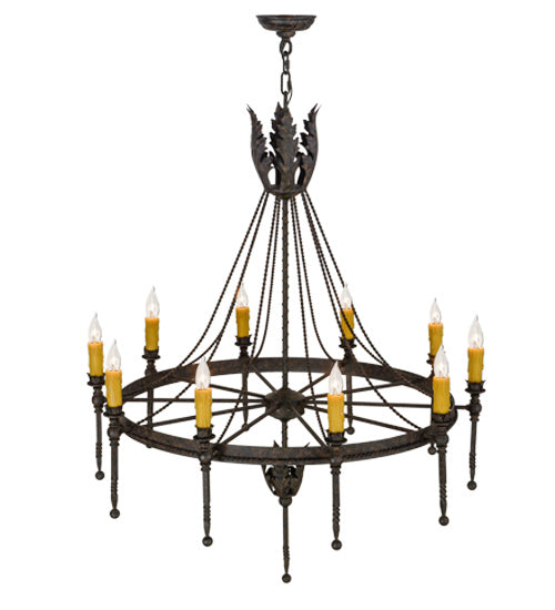 Meyda Tiffany 160821 Ten Light Chandelier, Coffee Bean