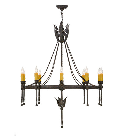 Meyda Tiffany 160821 Ten Light Chandelier, Coffee Bean