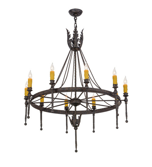 Meyda Tiffany 160821 Ten Light Chandelier, Coffee Bean