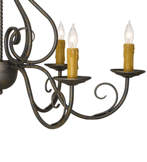Meyda Tiffany 182580 Six Light Chandelier, French Bronze