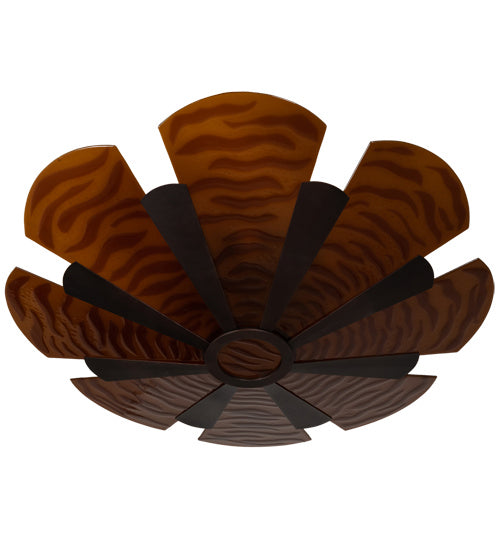 Meyda Tiffany 197621 Six Light Semi-Flushmount, Mahogany Bronze