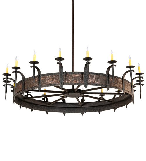 Meyda Tiffany 211291 18 Light Chandelier, Coffee Bean And Blackened Copper