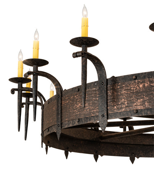 Meyda Tiffany 211291 18 Light Chandelier, Coffee Bean And Blackened Copper