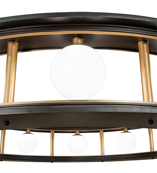 Meyda Tiffany 211593 LED Pendant, Gold Matte And Weathered Brass