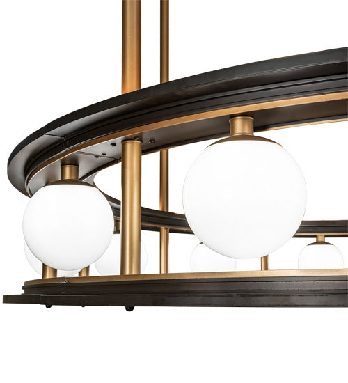 Meyda Tiffany 211593 LED Pendant, Gold Matte And Weathered Brass