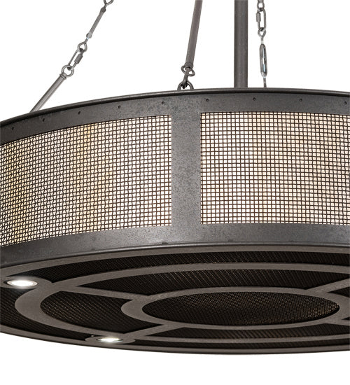 Meyda Tiffany 212497 16 Light Pendant, Solar Black And Natural Iron