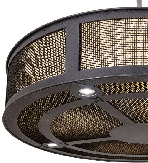 Meyda Tiffany 212779 16 Light Pendant, Natural Iron And Solar Black