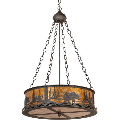 Meyda Tiffany 216212 Four Light Pendant, Coffee Bean