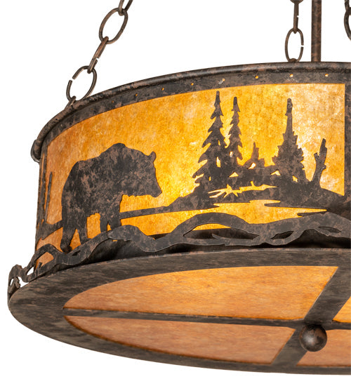 Meyda Tiffany 216212 Four Light Pendant, Coffee Bean