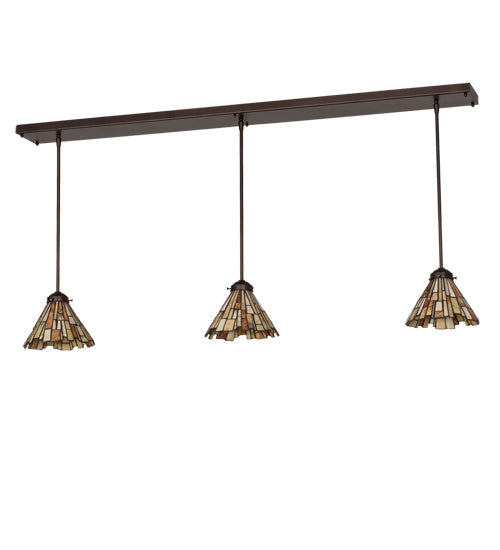 Meyda Tiffany 216843 Three Light Pendant, Mahogany Bronze