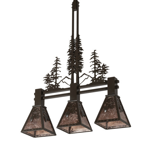 Meyda Tiffany 217007 Three Light Island Pendant, Timeless Bronze