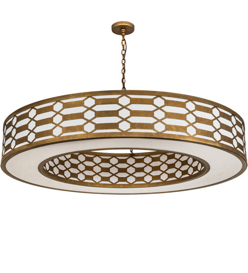 Meyda Tiffany 217249 16 Light Pendant, Burnished Gold Leaf