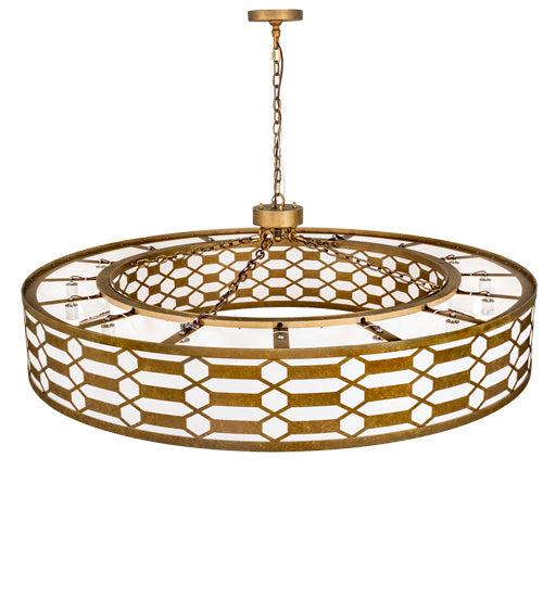 Meyda Tiffany 217249 16 Light Pendant, Burnished Gold Leaf