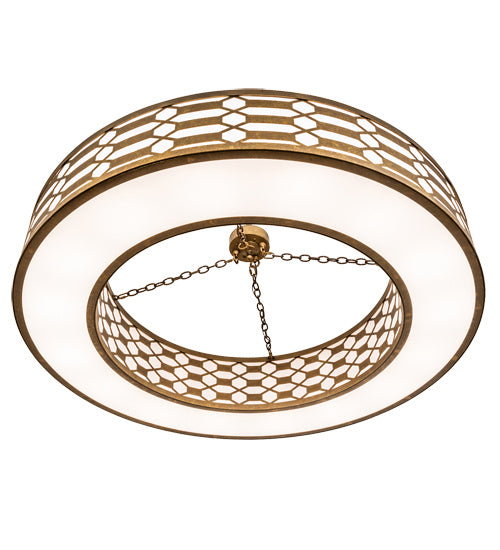 Meyda Tiffany 217249 16 Light Pendant, Burnished Gold Leaf