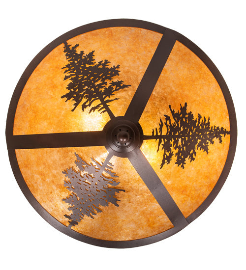 Meyda Tiffany 217917 Two Light Flushmount, Mahogany Bronze