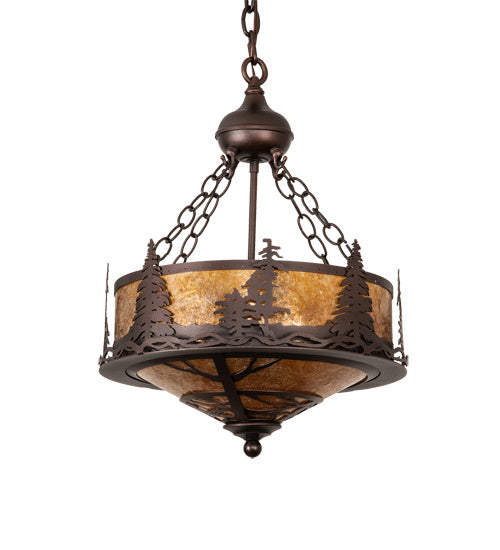 Meyda Tiffany 217918 Six Light Pendant, Mahogany Bronze
