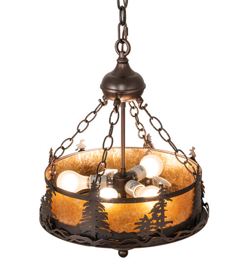 Meyda Tiffany 217918 Six Light Pendant, Mahogany Bronze