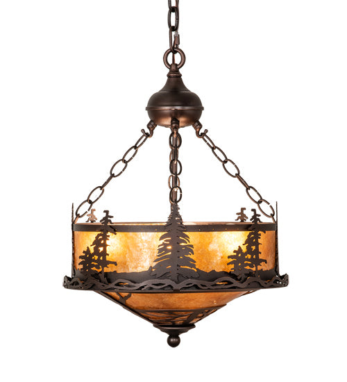Meyda Tiffany 217918 Six Light Pendant, Mahogany Bronze