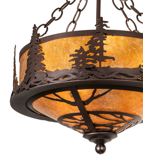 Meyda Tiffany 217918 Six Light Pendant, Mahogany Bronze