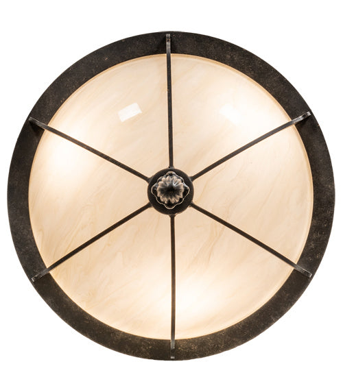 Meyda Tiffany 217937 Three Light Flushmount, Golden Bronze