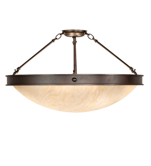 Meyda Tiffany 218187 Four Light Semi-Flushmount, Mahogany Bronze